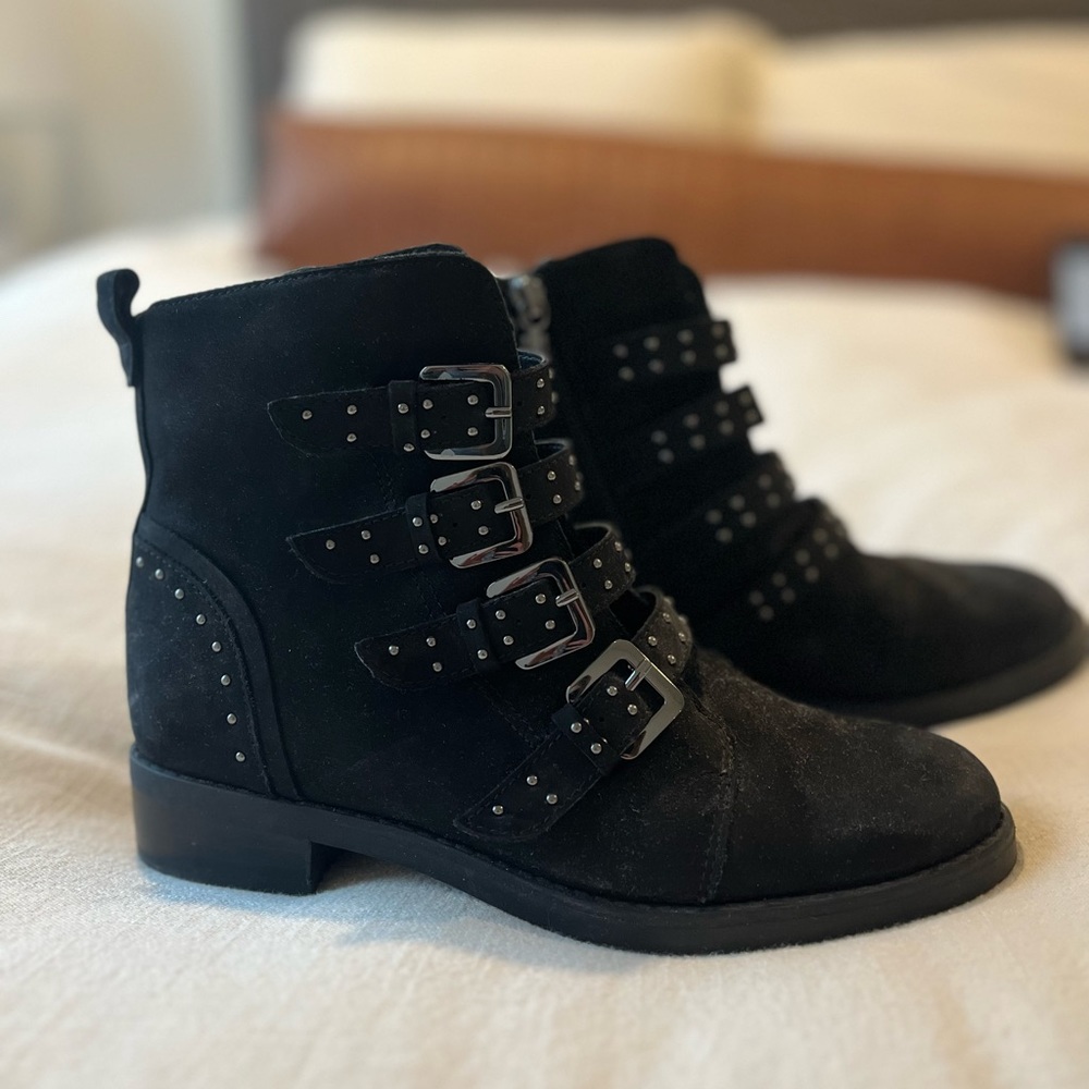 Black Blondo Waterproof Suede Boots